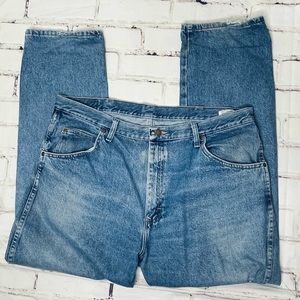 Wrangler Men’s regular fit 100% Cotton light blue jeans retro style size 40 X 30